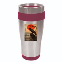 Red Moon Raven Graphic Black Crow 16oz Travel Tumbler