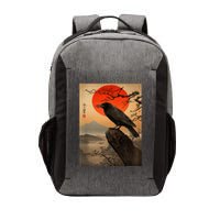 Red Moon Raven Graphic Black Crow Vector Backpack