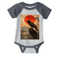 Red Moon Raven Graphic Black Crow Infant Baby Jersey Bodysuit