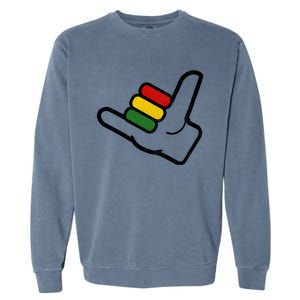 Reggae Music Surfer Rastafari Rasta Jamaica Gift Garment-Dyed Sweatshirt