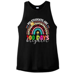 Rainbow My Students Are 100 Days Brighter Teacher Cute Gift Ladies PosiCharge Tri-Blend Wicking Tank