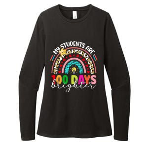 Rainbow My Students Are 100 Days Brighter Teacher Cute Gift Womens CVC Long Sleeve Shirt