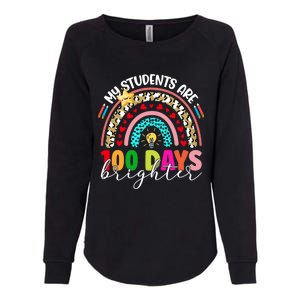 Rainbow My Students Are 100 Days Brighter Teacher Cute Gift Womens California Wash Sweatshirt