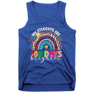 Rainbow My Students Are 100 Days Brighter Teacher Cute Gift Tank Top