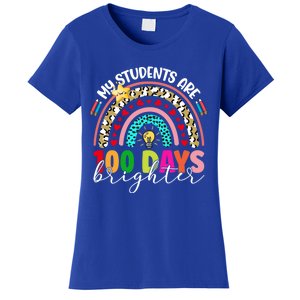 Rainbow My Students Are 100 Days Brighter Teacher Cute Gift Women's T-Shirt