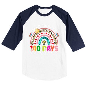 Rainbow My Students Are 100 Days Brighter Teacher Cute Gift Baseball Sleeve Shirt