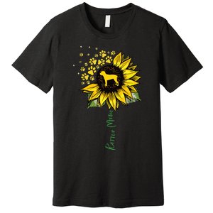 Rottie Mom Sunflower Rottweiler Gifts Dog Mom Mama Premium T-Shirt