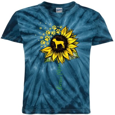 Rottie Mom Sunflower Rottweiler Gifts Dog Mom Mama Kids Tie-Dye T-Shirt