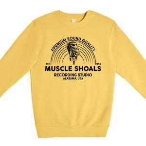 Retro Muscle Shoals Recording Studio Alabama USA Logo Premium Crewneck Sweatshirt