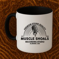 Retro Muscle Shoals Recording Studio Alabama USA Logo Mug