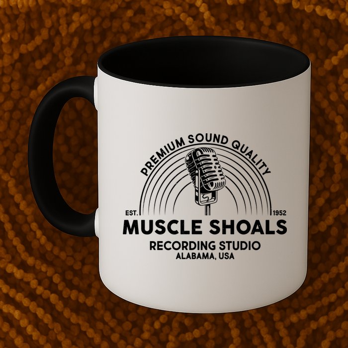 Retro Muscle Shoals Recording Studio Alabama USA Logo Mug