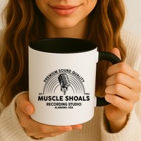 Retro Muscle Shoals Recording Studio Alabama USA Logo Mug