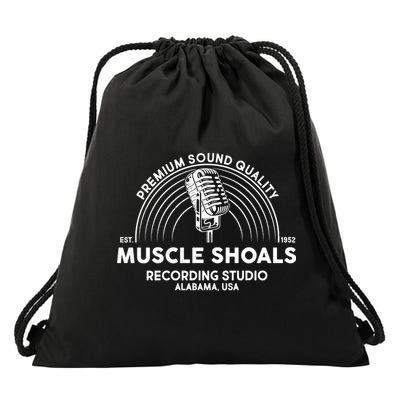 Retro Muscle Shoals Recording Studio Alabama USA Logo Drawstring Bag