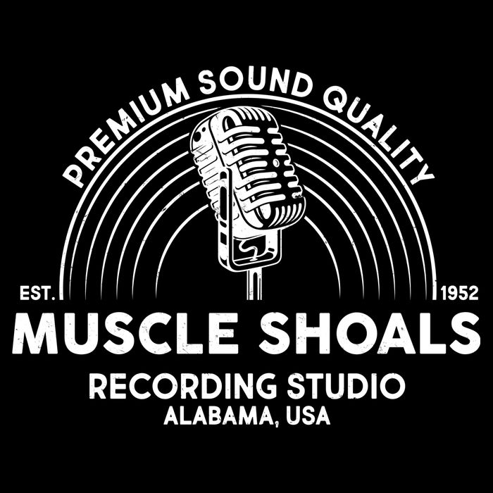 Retro Muscle Shoals Recording Studio Alabama USA Logo Flatbill Hat