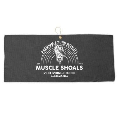 Retro Muscle Shoals Recording Studio Alabama USA Logo Large Microfiber Waffle Golf Towel