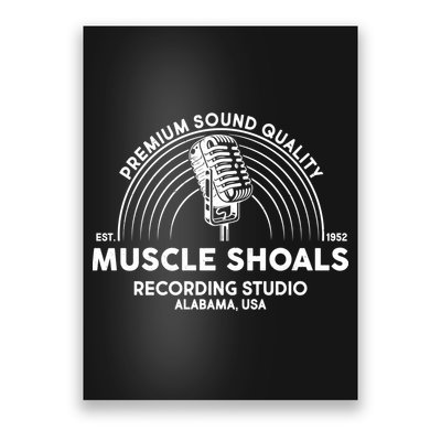 Retro Muscle Shoals Recording Studio Alabama USA Logo Poster