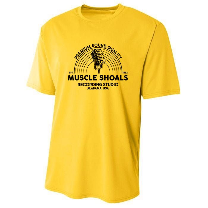 Retro Muscle Shoals Recording Studio Alabama USA Logo Youth Performance Sprint T-Shirt