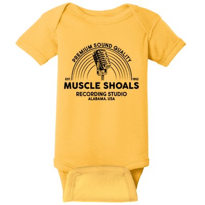 Retro Muscle Shoals Recording Studio Alabama USA Logo Baby Bodysuit