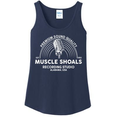 Retro Muscle Shoals Recording Studio Alabama USA Logo Ladies Essential Tank