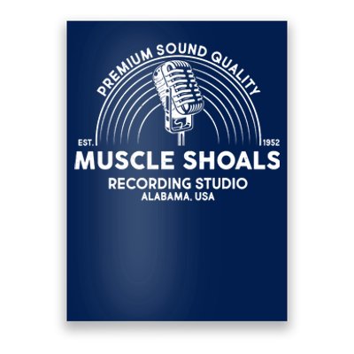 Retro Muscle Shoals Recording Studio Alabama USA Logo Poster