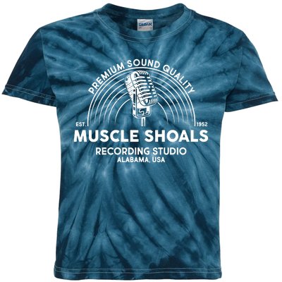 Retro Muscle Shoals Recording Studio Alabama USA Logo Kids Tie-Dye T-Shirt