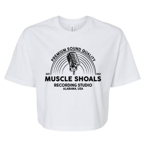 Retro Muscle Shoals Recording Studio Alabama USA Logo Bella+Canvas Jersey Crop Tee