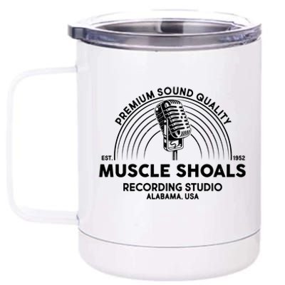 Retro Muscle Shoals Recording Studio Alabama USA Logo 12 oz Stainless Steel Tumbler Cup