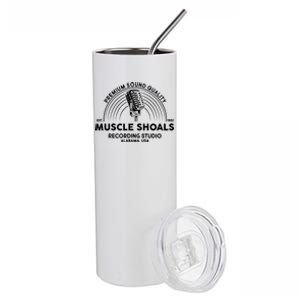 Retro Muscle Shoals Recording Studio Alabama USA Logo Stainless Steel Tumbler