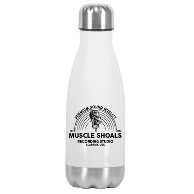 Retro Muscle Shoals Recording Studio Alabama USA Logo Stainless Steel Insulated Water Bottle