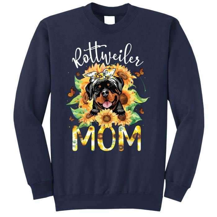 Rottweiler Mom Sunflowers Rottweiler Lovers Sweatshirt