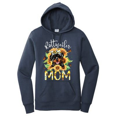 Rottweiler Mom Sunflowers Rottweiler Lovers Women's Pullover Hoodie