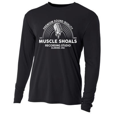 Retro Muscle Shoals Recording Studio Alabama Usa Logo Cooling Performance Long Sleeve Crew