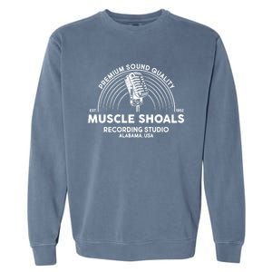 Retro Muscle Shoals Recording Studio Alabama Usa Logo Garment-Dyed Sweatshirt