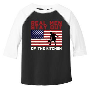 Real Men Stay Out Of The Kitchen Funny Pickleball Paddleball Toddler Fine Jersey T-Shirt