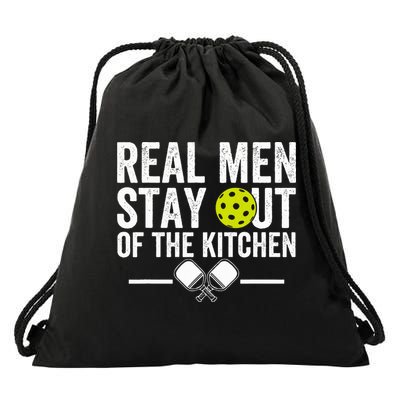 Real M.E.N Stay Out Of The Kitchen Pickleball Drawstring Bag
