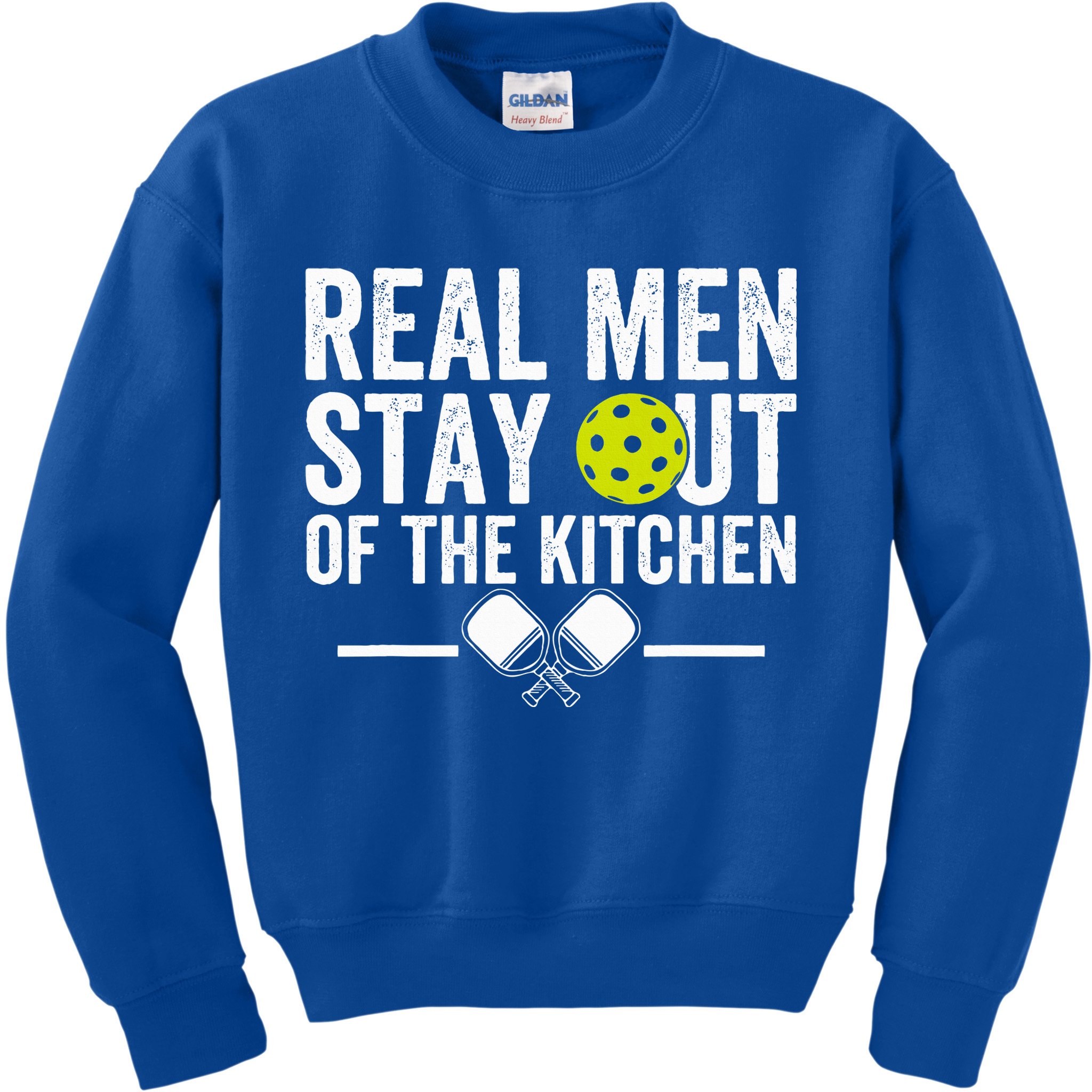Real M.E.N Stay Out Of The Kitchen Pickleball Kids Sweatshirt