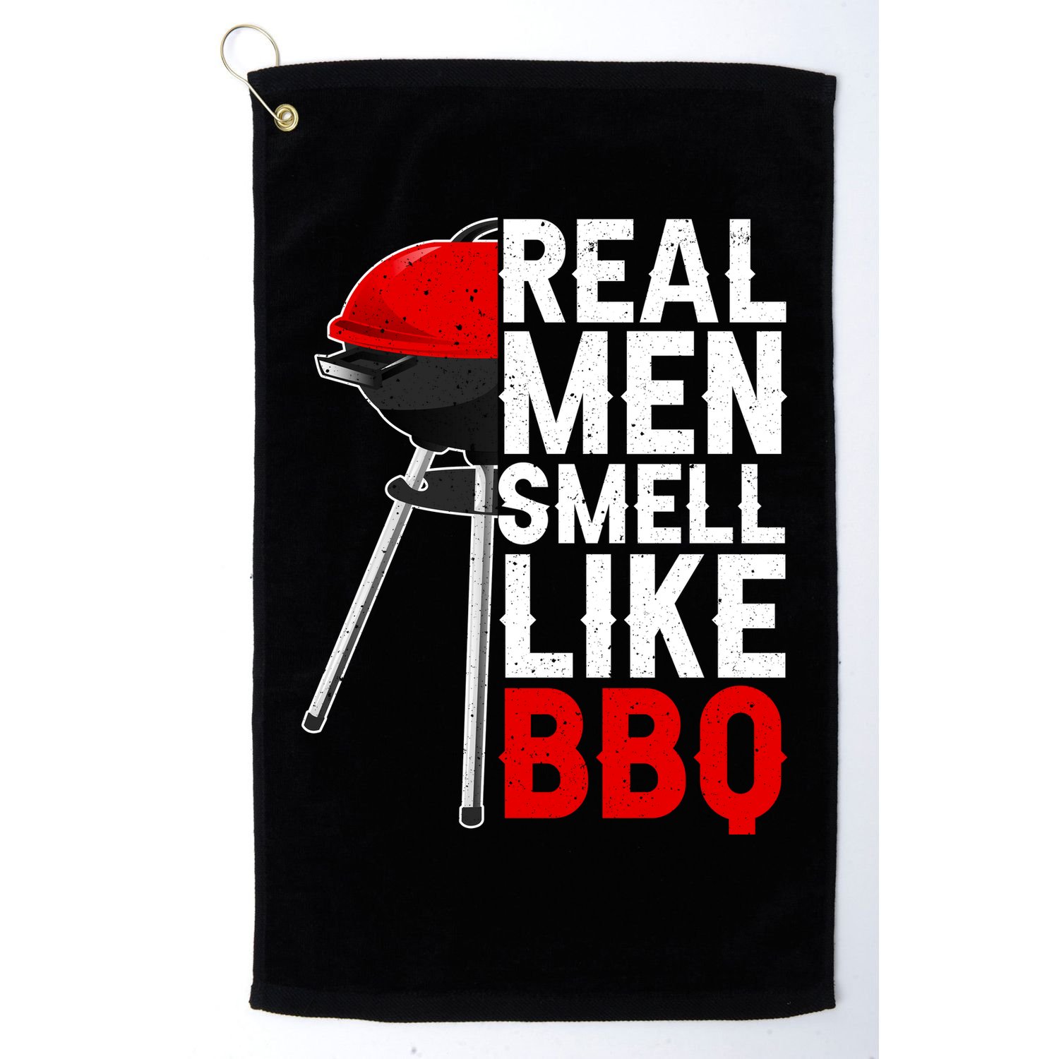 Real Men Smell Like BBQ Golf Towel