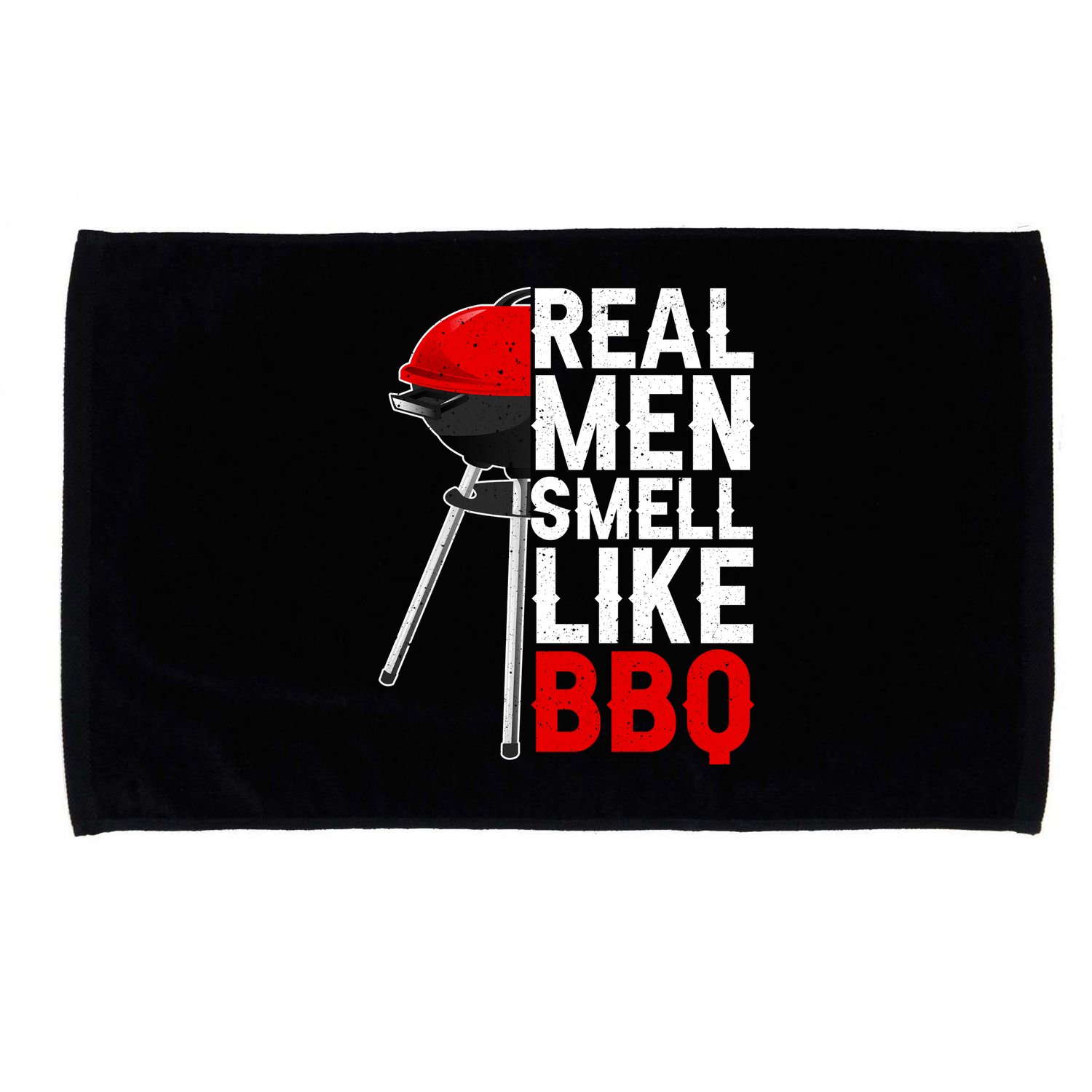 Real Men Smell Like BBQ Microfiber Hand Towel