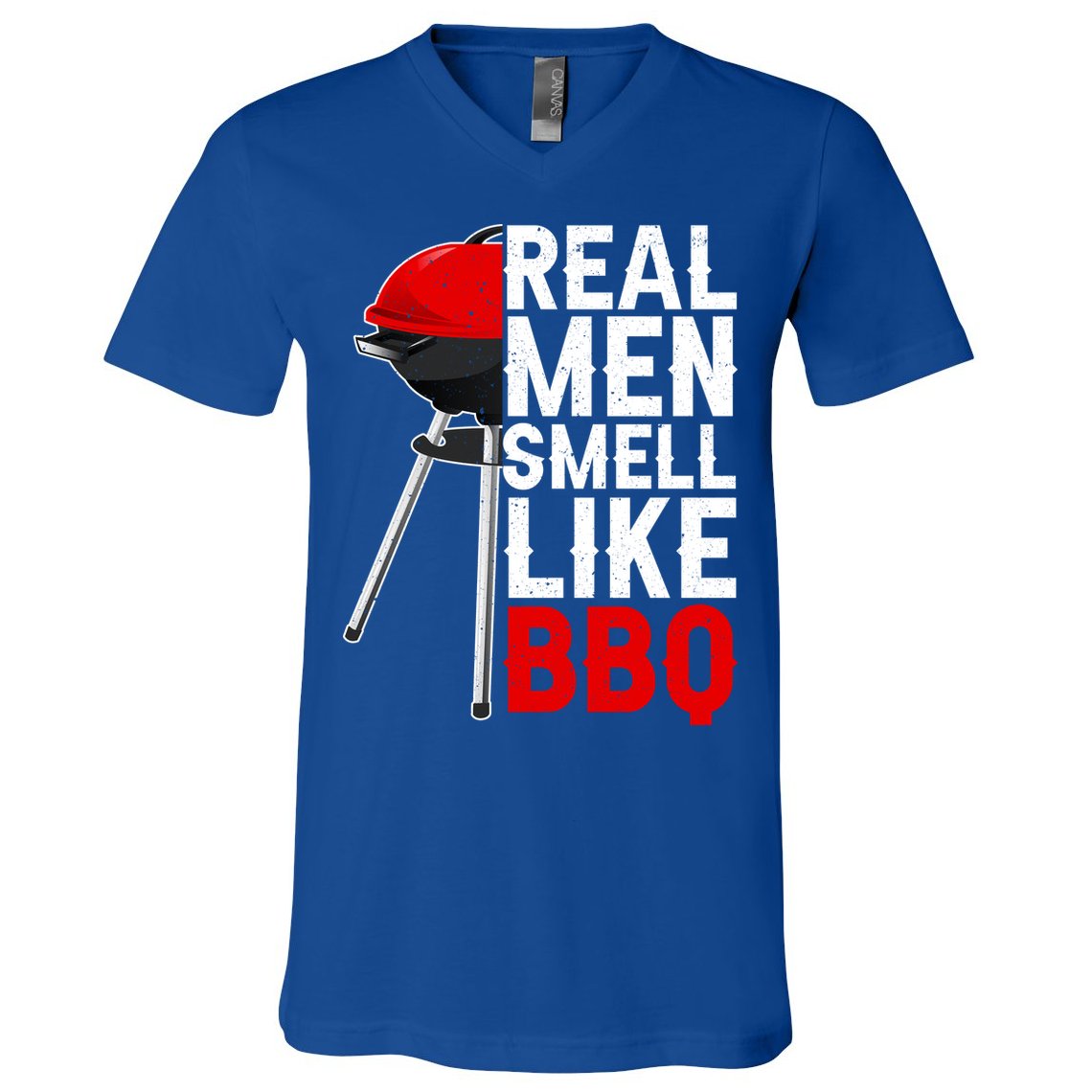 Real Men Smell Like BBQ V-Neck T-Shirt