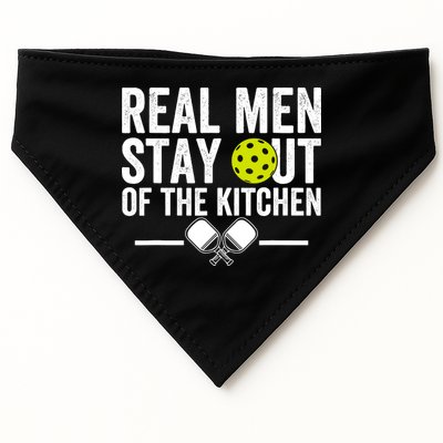 Real Man Stay Out Of The Kitchen Funny Pickleball Vintage USA-Made Doggie Bandana