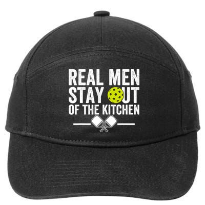 Real Man Stay Out Of The Kitchen Funny Pickleball Vintage 7-Panel Snapback Hat