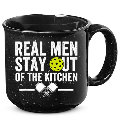 Real Man Stay Out Of The Kitchen Funny Pickleball Vintage 15oz Campfire Ceramic Mug