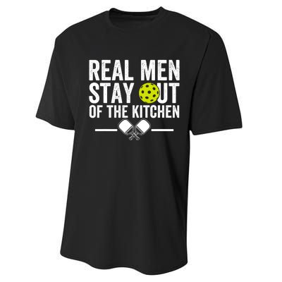 Real Man Stay Out Of The Kitchen Funny Pickleball Vintage Performance Sprint T-Shirt