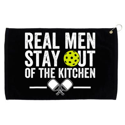 Real Man Stay Out Of The Kitchen Funny Pickleball Vintage Grommeted Golf Towel