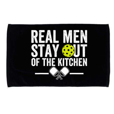 Real Man Stay Out Of The Kitchen Funny Pickleball Vintage Microfiber Hand Towel