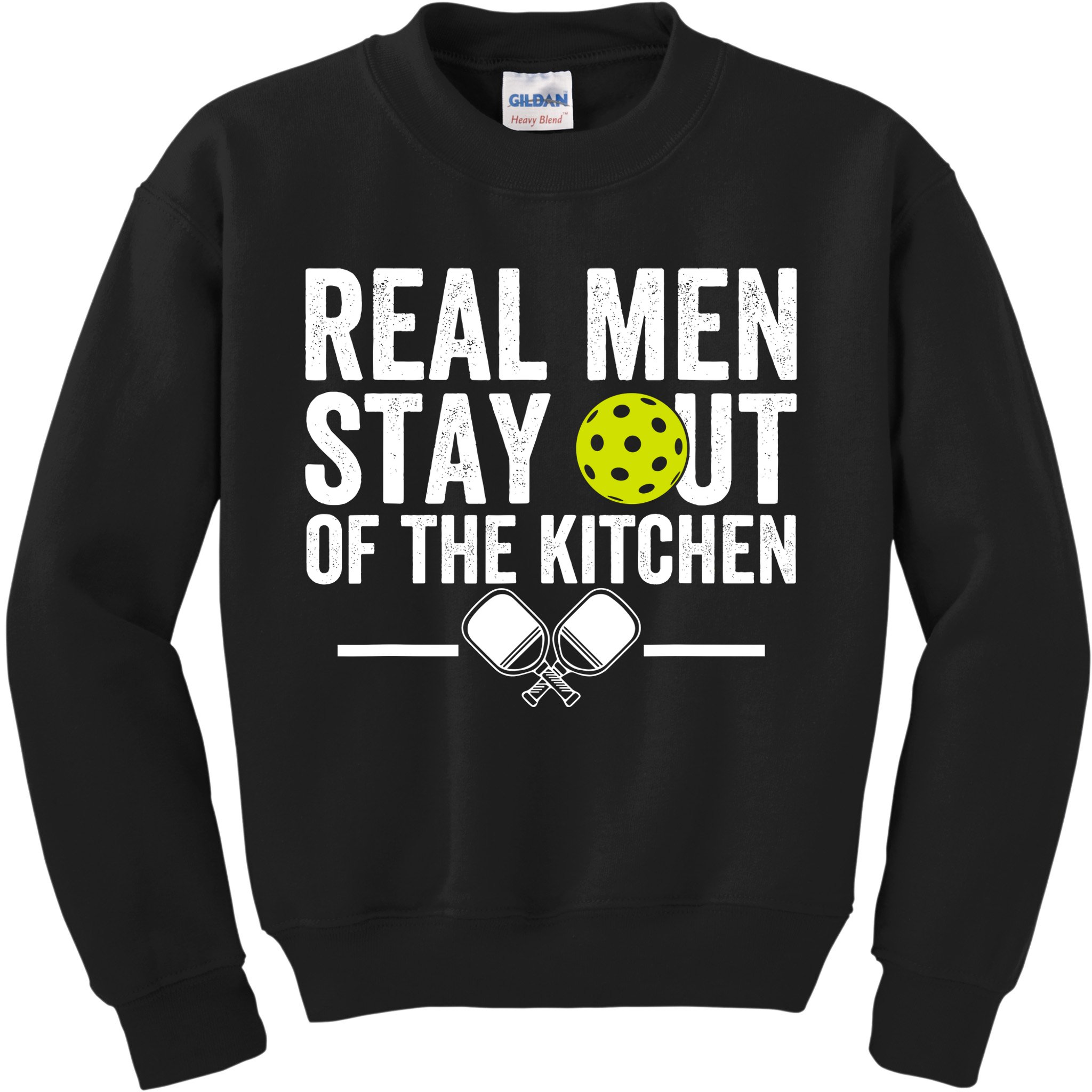 Real Man Stay Out Of The Kitchen Funny Pickleball Vintage Kids Sweatshirt