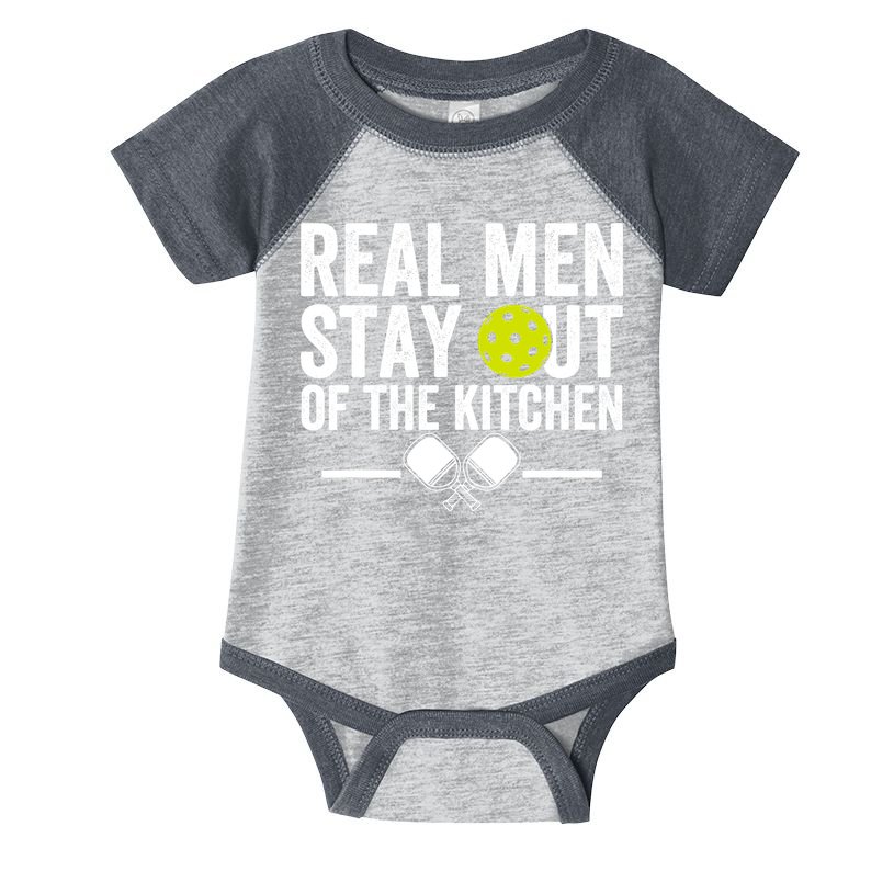 Real Man Stay Out Of The Kitchen Funny Pickleball Vintage Infant Baby Jersey Bodysuit