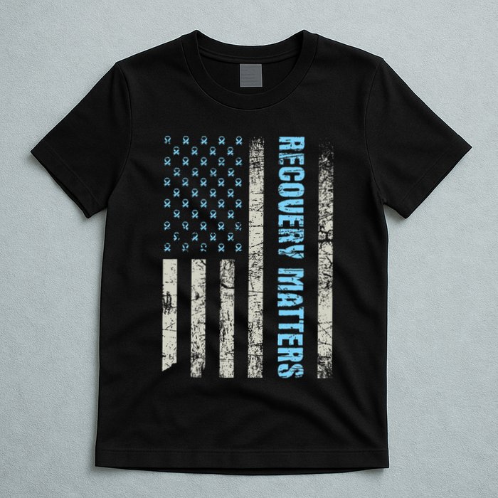 Recovery Matters Sobriety Anniversary Sober Aa Na T-Shirt