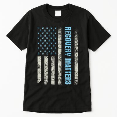 Recovery Matters Sobriety Anniversary Sober Aa Na Tall T-Shirt
