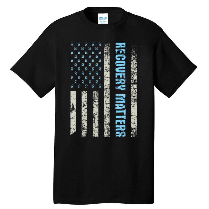 Recovery Matters Sobriety Anniversary Sober Aa Na Tall T-Shirt